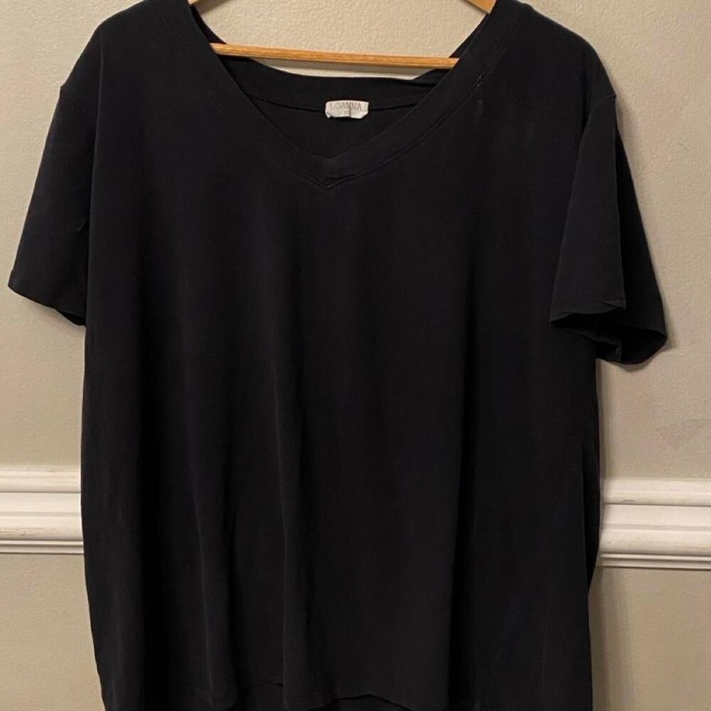 Unbranded Women's Black and Navy T-shirt